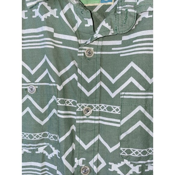 MENS WESTERN TRIBAL Aztec LONG SLEEVE Button Up SHIRT S art Modern Amusement - Picture 4 of 9